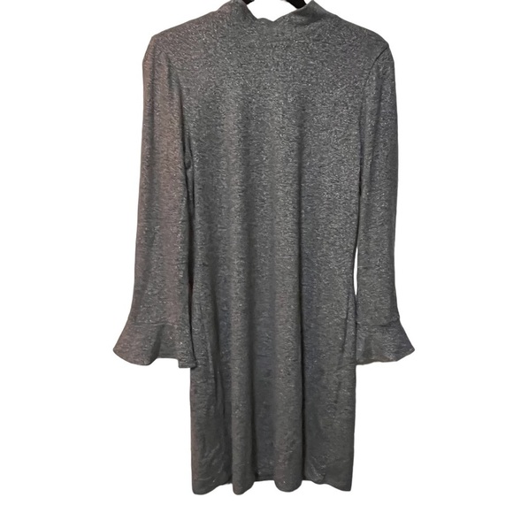 WHITE HOUSE BLACK MARKET SWEATER DRESS MOCK NECK FLUTTER SLEEVE SIZE MEDIUM NWT - Picture 2 of 7
